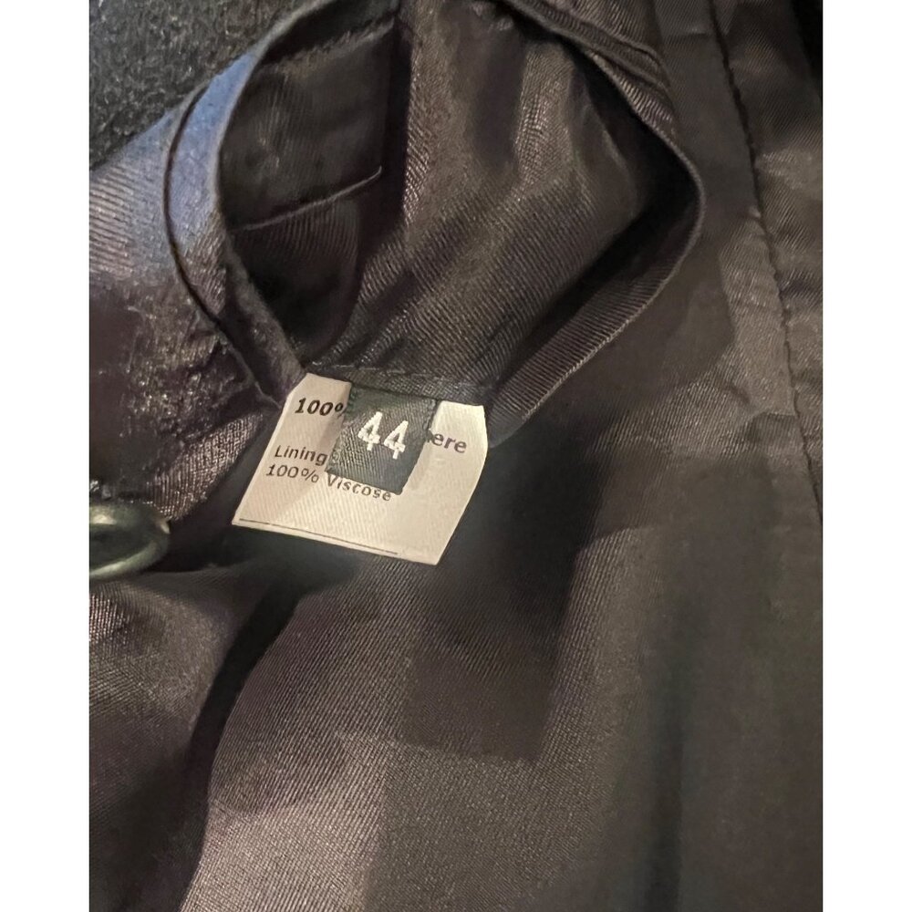 Hathaway Platinum Mens Size 44 Italian 100% Cashmere Black Suit Jacket 3-Button - Picture 9 of 15